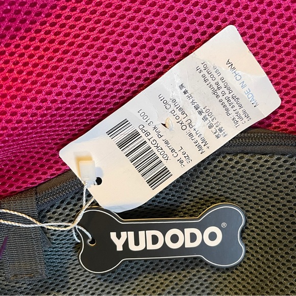 YUDODO Pet Sling Carrier Breathable Mesh Travel Safe Sling Bag Carrier Sz L PINK - Picture 6 of 8